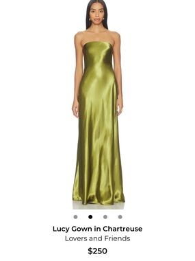 Lovers and Friends Lucy Strapless Gown in Chartreuse